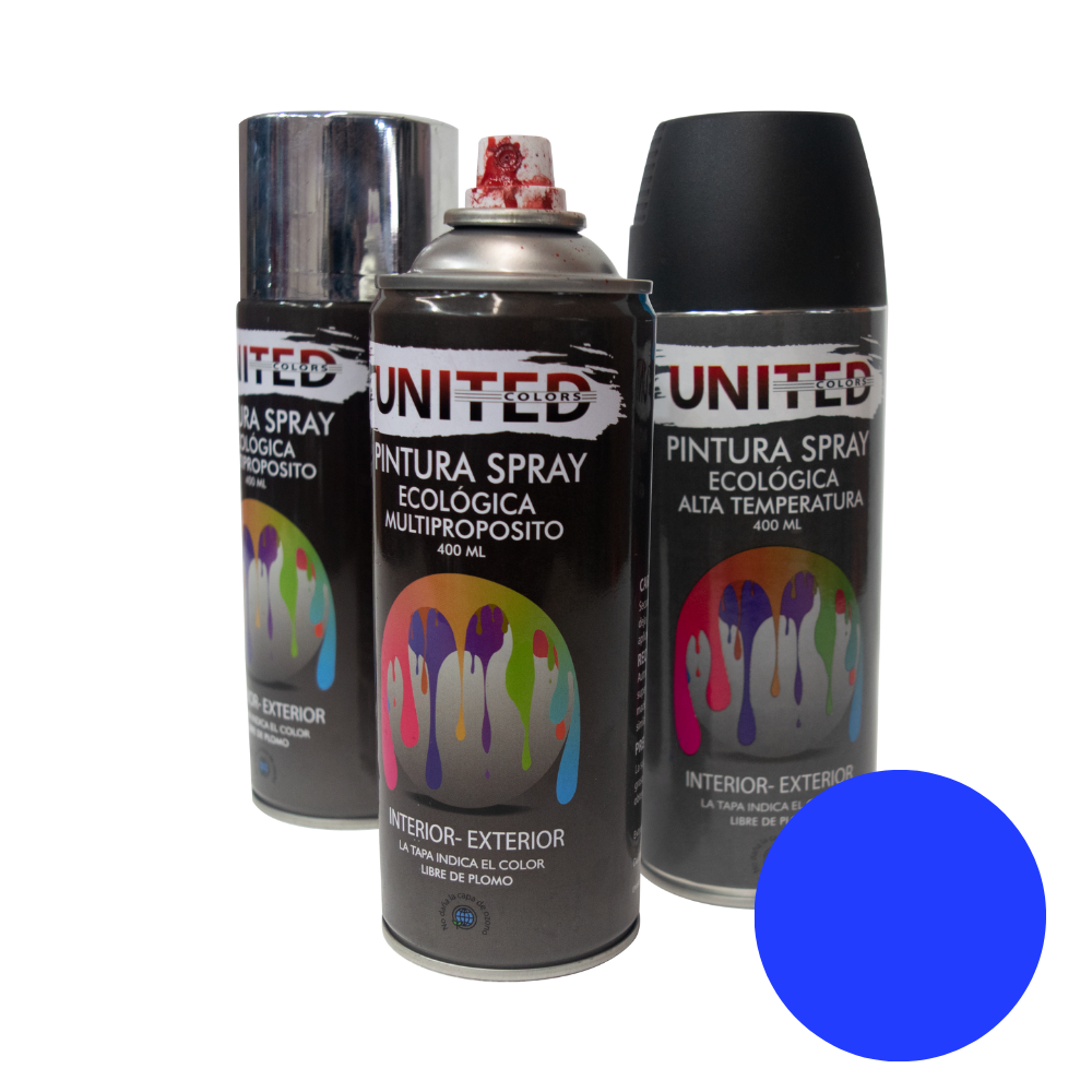 Pintura en Aerosol Azul Brillante 400ml UNITED