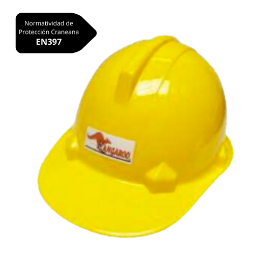 Casco amarillo con Barbuquejo Norma EN397 KANGAROO