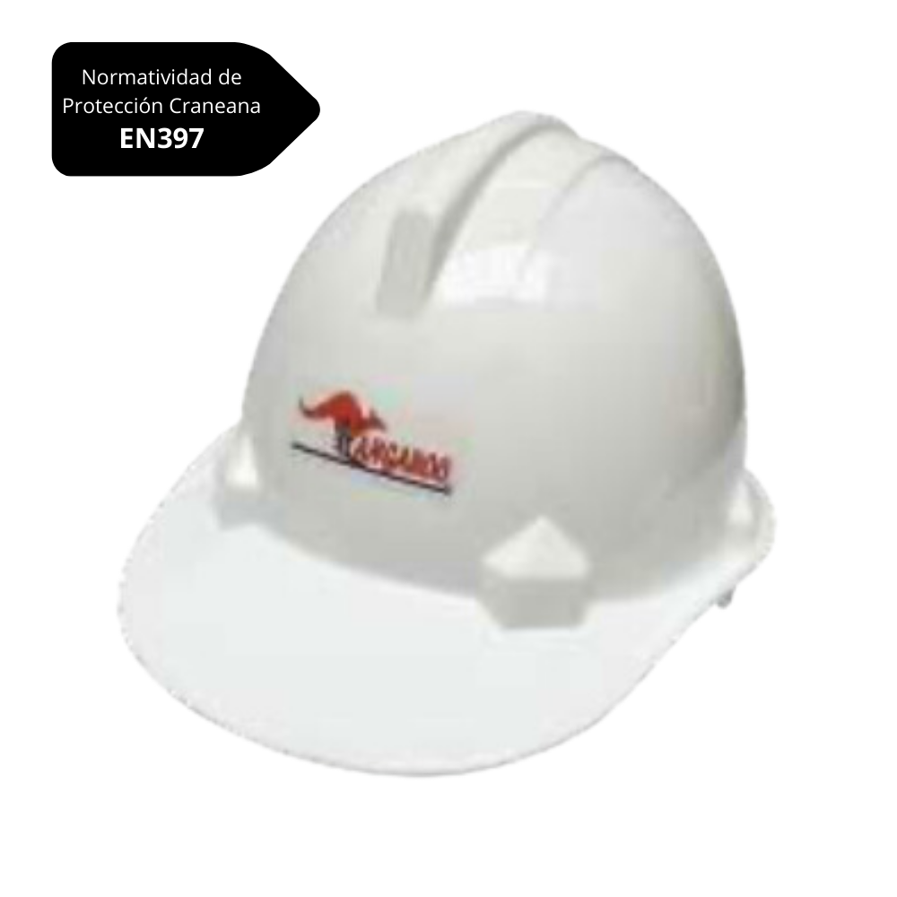 Casco Blanco con Barbuquejo Norma EN397 KANGAROO