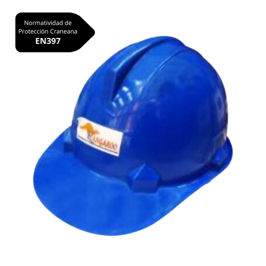 Casco Azul con Barbuquejo Norma EN397 KANGAROO