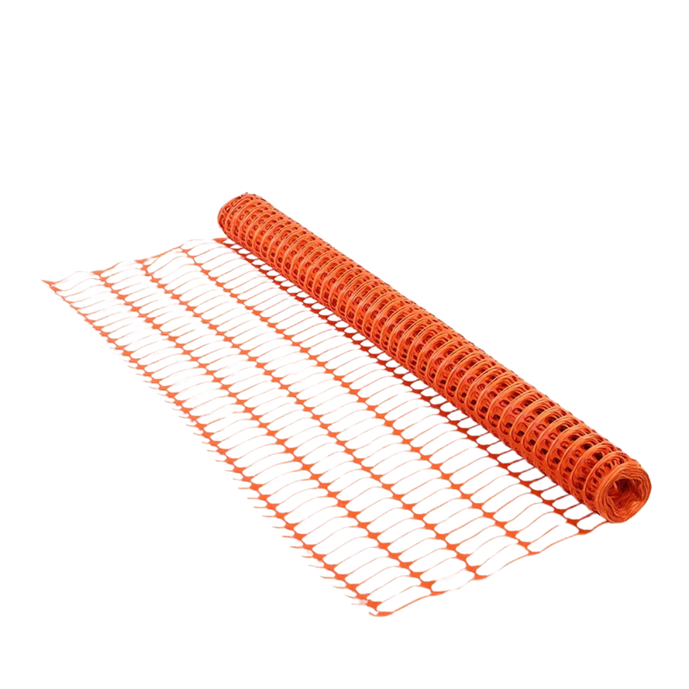 Malla Plástica Construcción H100cm Rollo 50mt Color Naranja