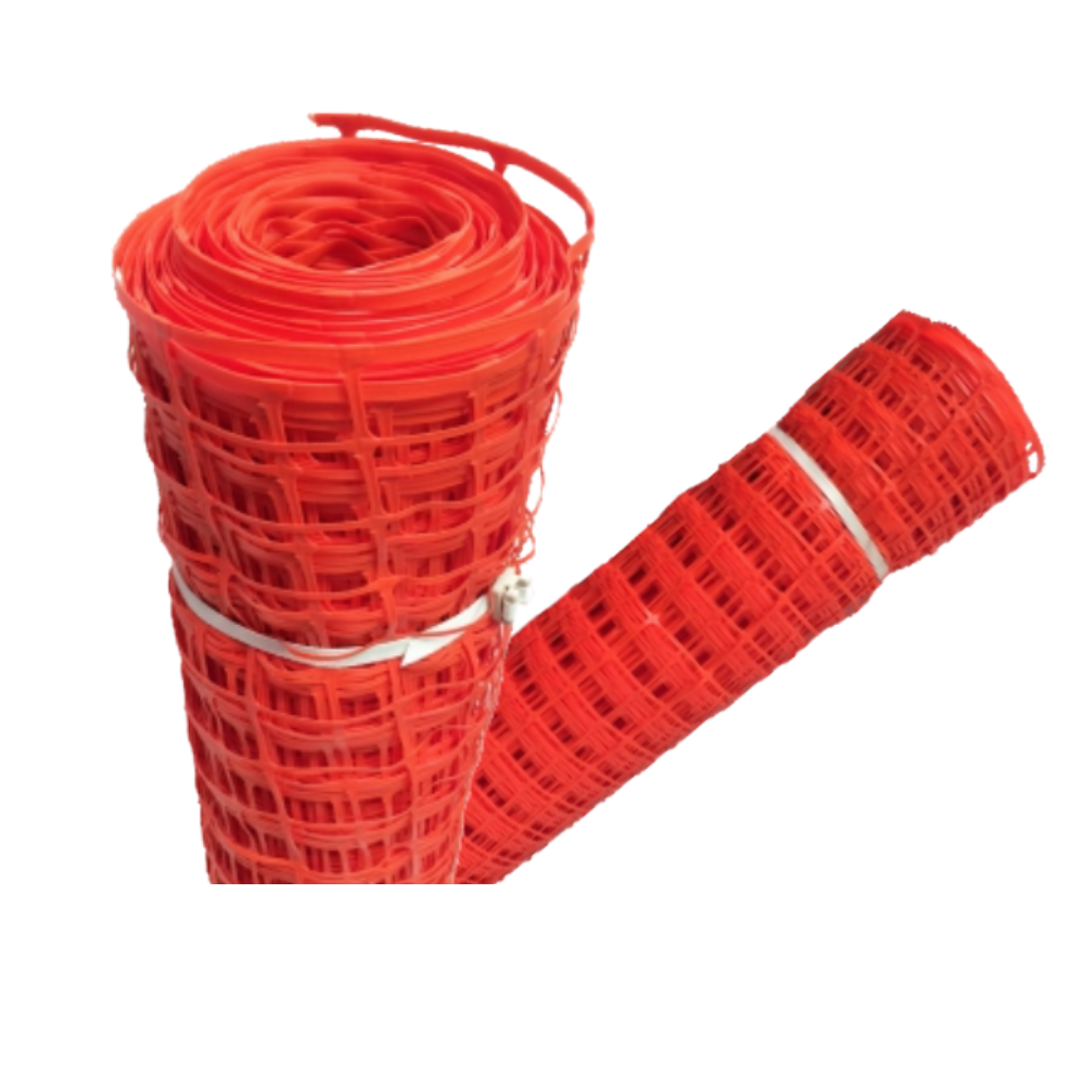 Malla Plástica Construcción H100cm Rollo 45mt Color Naranja