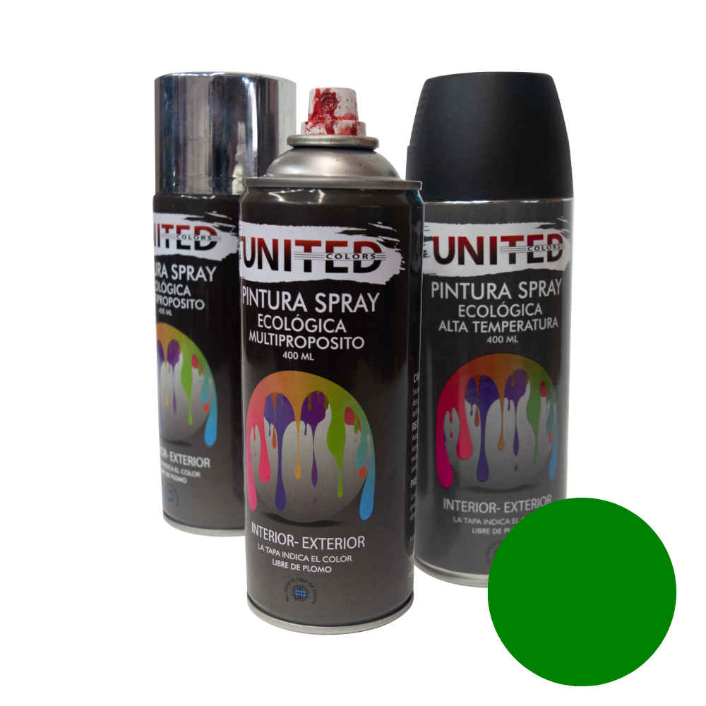 Pintura en Aerosol Verde Oscuro Brillante 400ml UNITED