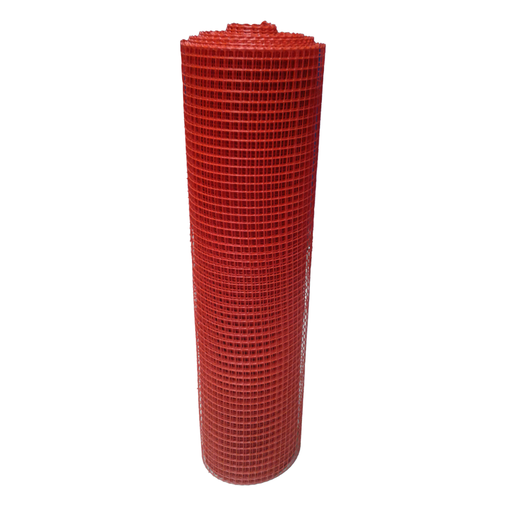 Malla Plástica Multiusos 7mmX7mm H150cm Rollo 30mt Color Roja