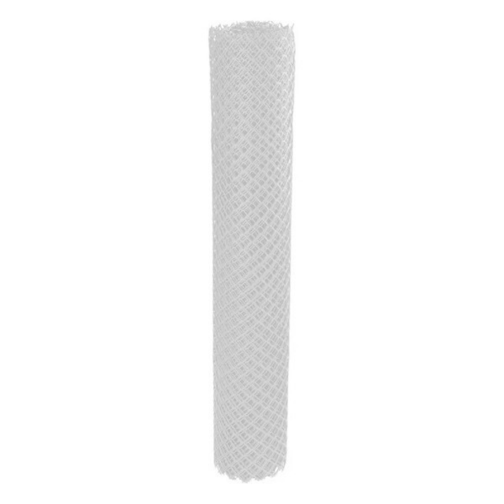 Malla Plástica Multiusos Diamante 20mmX20mm H200cm Rollo 30mt Color Blanca