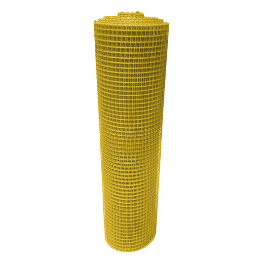 Malla Plástica Multiusos Reja 16mmX16mm H150cm Rollo 30mt Color Amarillo